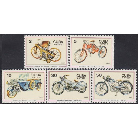 Cuba 2635/39 1985 Motocicletas retrospectivas MNH