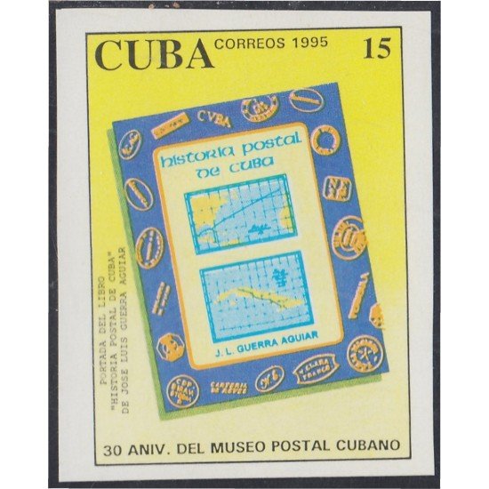 Cuba 3420 1995 30 Aniversario del Museo Postal Cubano Sin dentar Cuba 3420 1995 30 Aniversario del Museo Postal Cubano Sin dentar