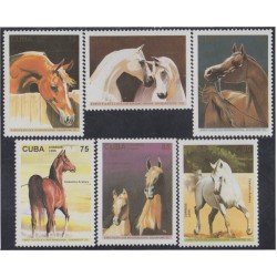Cuba 3455/60 1995 Caballos Horses MNH Cuba 3455/60 1995 Caballos Horses MNH