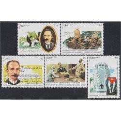 Cuba 3437/41 1995 José Martí MNH