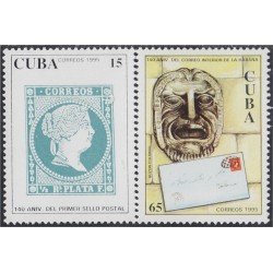 Cuba 3429/30 1995 140 Aniversario del sello postal MNH