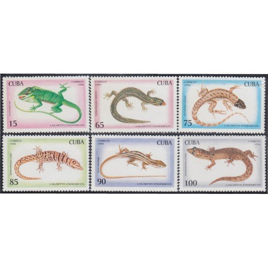 Cuba 3412/17 1994 Lagartos endémicos MNH Cuba 3412/17 1994 Lagartos endémicos MNH