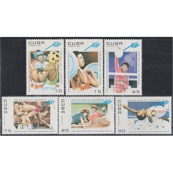 Cuba 3422/27 1995 Juegos deportivos panamericanos MNH Cuba 3422/27 1995 Juegos deportivos panamericanos MNH