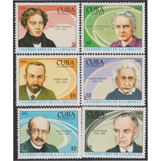 Cuba 3379/84 1994 Celebridades de la Ciencia MNH Cuba 3379/84 1994 Celebridades de la Ciencia MNH