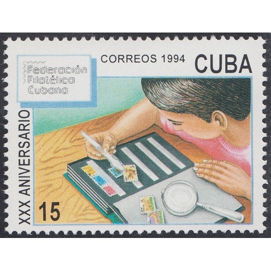 Cuba 3411 1994 30 Aniversario de la Asociación Filatélica Cubana MNH Cuba 3411 1994 30 Aniversario de la Asociación Filatélica Cubana MNH