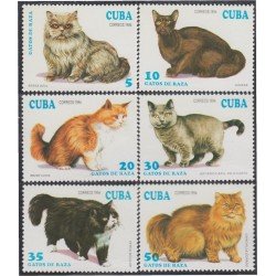 Cuba 3351/56 1994 Fauna Gatos Cats MNH