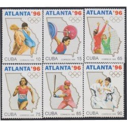Cuba 3461/66 1995 Olimpiadas Atlanta 96 MNH Cuba 3461/66 1995 Olimpiadas Atlanta 96 MNH