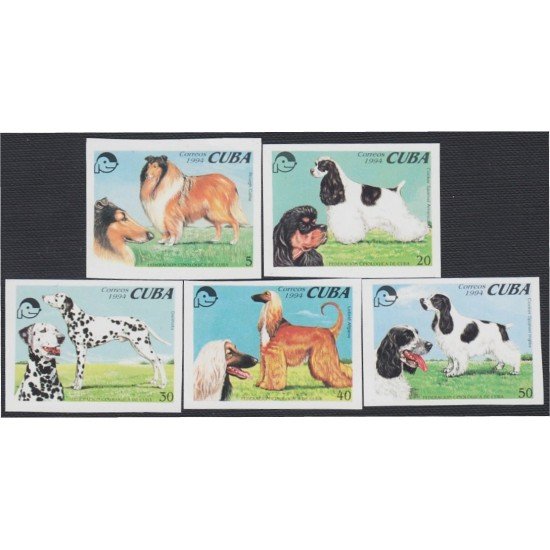 Cuba 3391/95 1994 Perros de raza Dogs Sin dentar Cuba 3391/95 1994 Perros de raza Dogs Sin dentar