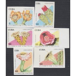 Cuba 3385/90 1994 Flores de Cactus Flowers Sin dentar