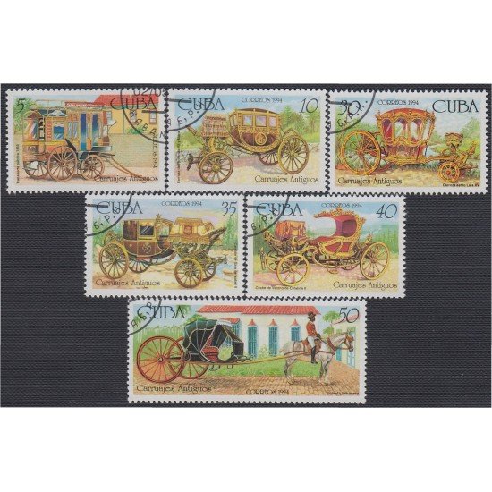 Cuba 3364/69 1994 Carruajes antiguos usados Cuba 3364/69 1994 Carruajes antiguos usados