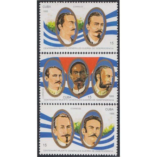 Cuba 3486/88 1995 Generales de la Guerra de Independencia 100 años de su muerte MNH Cuba 3486/88 1995 Generales de la Guerra de Independencia 100 años de su muerte MNH