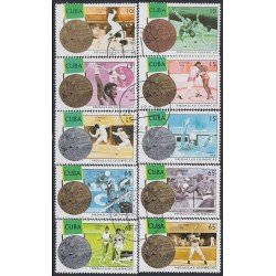 Cuba 3579/88 1996 Medallas olímpicas de delegación c usados Cuba 3579/88 1996 Medallas olímpicas de delegación c usados