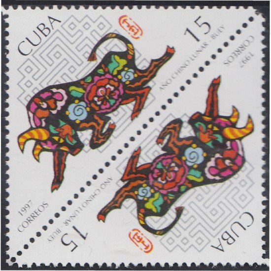 Cuba 3612a 1997 Año Chino lunar Buey MNH Cuba 3612a 1997 Año Chino lunar Buey MNH