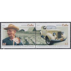 Cuba 5026/27 2012 93 Aniversario del natalicio de Alejandro Robaina Coche Campesino MNH Cuba 5026/27 2012 93 Aniversario del natalicio de Alejandro Robaina Coche Campesino MNH
