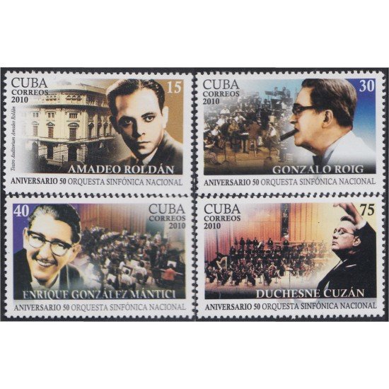 Cuba 4909/12 2010 50 Aniversario de la Orquesta Sinfónica Nacional MNH Cuba 4909/12 2010 50 Aniversario de la Orquesta Sinfónica Nacional MNH