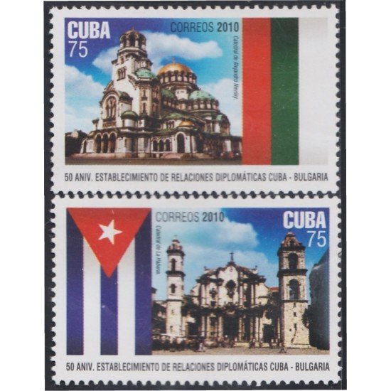 Cuba 4896/97 2010 50 Aniversario de relaciones Cuba - Bulgaria MNH Cuba 4896/97 2010 50 Aniversario de relaciones Cuba - Bulgaria MNH
