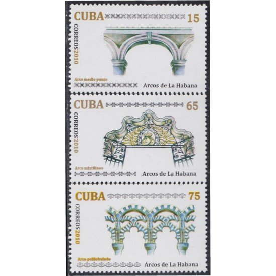 Cuba 4870/72 2010 Arcos de La Habana MNH Cuba 4870/72 2010 Arcos de La Habana MNH