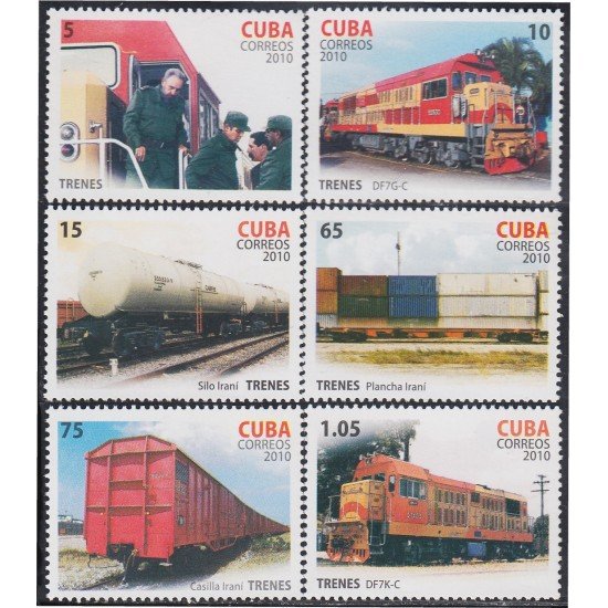 Cuba 4825/30 2010 Trenes Trains Fidel Castro Ruz MNH Cuba 4825/30 2010 Trenes Trains Fidel Castro Ruz MNH