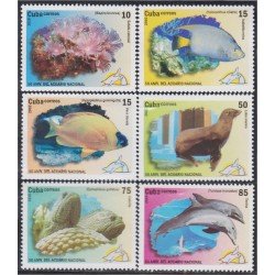 Cuba 4816/21 2010 50 Aniversario del Acuario Nacional Peces Delfín Foca MNH Cuba 4816/21 2010 50 Aniversario del Acuario Nacional Peces Delfín Foca MNH