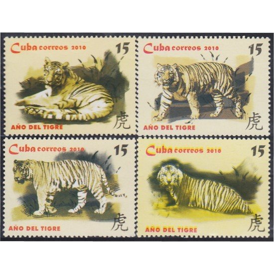 Cuba 4812/15 2010 Año del Tigre MNH Cuba 4812/15 2010 Año del Tigre MNH