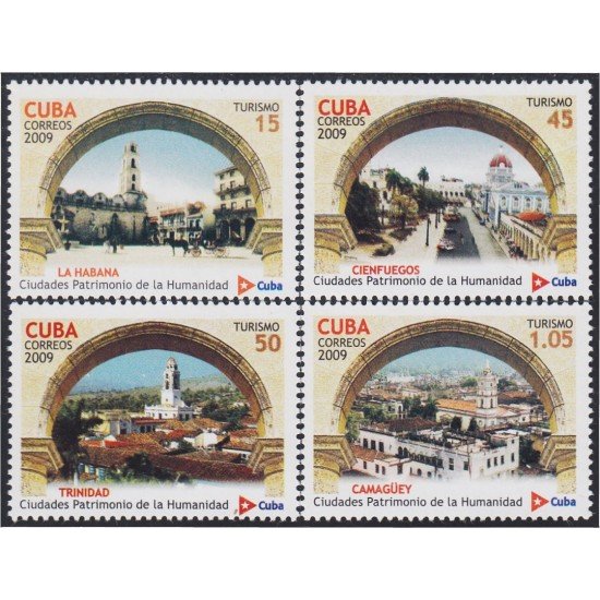 Cuba 4782/85 2009 Ciudades cubanas Patrimonios de la Humanidad Cienfuegos Camagüey La Habana Trinidad MNH Cuba 4782/85 2009 Ciudades cubanas Patrimonios de la Humanidad Cienfuegos Camagüey La Habana Trinidad MNH