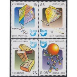 Cuba 4756/59 2009 Juegos Tradicionales Dominó Yaquis Papalote Trompo MNH Cuba 4756/59 2009 Juegos Tradicionales Dominó Yaquis Papalote Trompo MNH