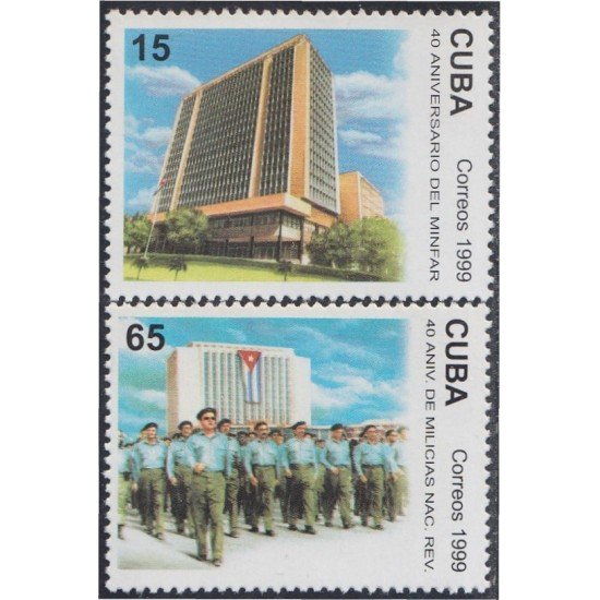 Cuba 3840/41 1999 40 Aniversario del MINFAR MNH