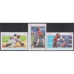 Cuba 3806/08 1999 XIII Juegos Panamericanos Winnipeg 99 Béisbol Boxeo Voleibol MNH Cuba 3806/08 1999 XIII Juegos Panamericanos Winnipeg 99 Béisbol Boxeo Voleibol MNH