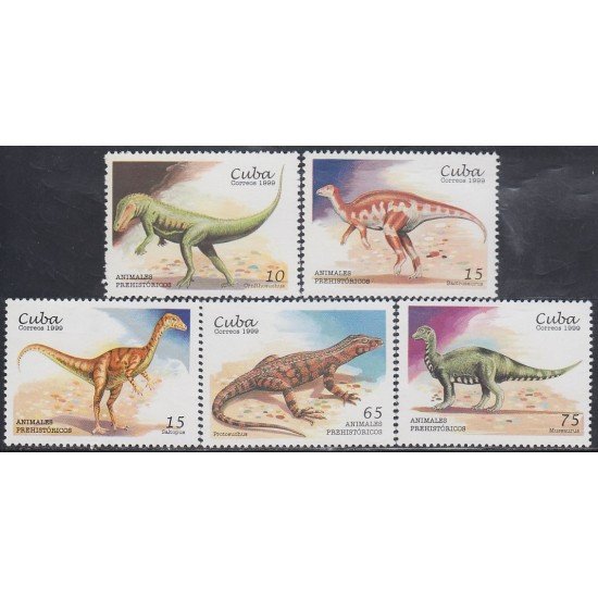 Cuba 3780/84 1998 Animales prehistóricos MNH Cuba 3780/84 1998 Animales prehistóricos MNH