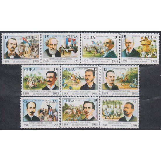 Cuba 3766/75 1998 Centenario de la Guerra de Independencia MNH Cuba 3766/75 1998 Centenario de la Guerra de Independencia MNH