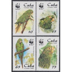 Cuba 3749/52 1998 Fauna protegida Pájaros Birds Cotorra MNH Cuba 3749/52 1998 Fauna protegida Pájaros Birds Cotorra MNH