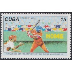 Cuba 3734 1998 XVIII Juegos Centroamericanos y del Caribe Maracaibo 98 Béisbol MNH Cuba 3734 1998 XVIII Juegos Centroamericanos y del Caribe Maracaibo 98 Béisbol MNH