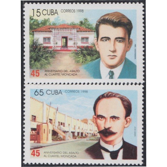 Cuba 3732/33 1998 José Martí Abel Santamaría MNH