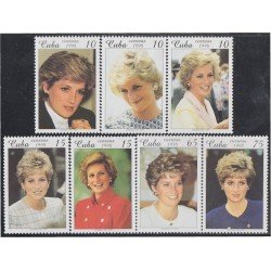 Cuba 3725/31 1998 Retratos Princesa Diana MNH Cuba 3725/31 1998 Retratos Princesa Diana MNH