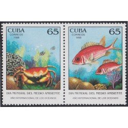 Cuba 3723/24 1998 Año Internacional de los océanos Peces Cangrejo Fishes MNH Cuba 3723/24 1998 Año Internacional de los océanos Peces Cangrejo Fishes MNH