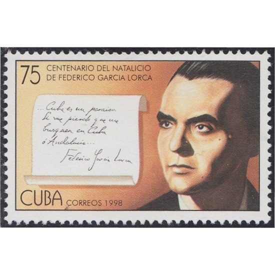 Cuba 3722 1998 Federico García Lorca MNH Cuba 3722 1998 Federico García Lorca MNH