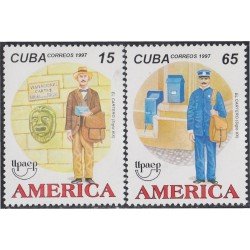 Cuba 3673/74 1997 América Upaep El Cartero MNH Cuba 3673/74 1997 América Upaep El Cartero MNH