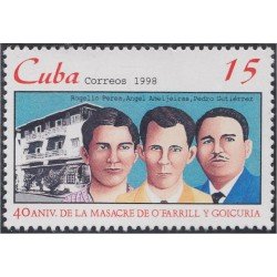 Cuba 3761 1998 Rogelio Perea Angel Ameijeiras y Pedro Gutiérrez MNH Cuba 3761 1998 Rogelio Perea Angel Ameijeiras y Pedro Gutiérrez MNH