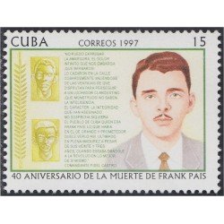 Cuba 3637 1997 Frank País 40 Aniversario de su muerte MNH Cuba 3637 1997 Frank País 40 Aniversario de su muerte MNH
