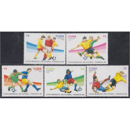 Cuba 3614/18 1997 Copa Mundial de Fútbol Francia 98 MNH Cuba 3614/18 1997 Copa Mundial de Fútbol Francia 98 MNH