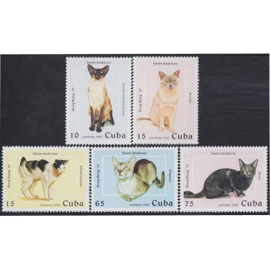 Cuba 3600/04 1997 Gatos asiáticos Cats MNH Cuba 3600/04 1997 Gatos asiáticos Cats MNH