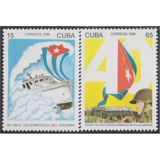 Cuba 3571/72 1996 40 Aniversario del Desembarco del Granma MNH Cuba 3571/72 1996 40 Aniversario del Desembarco del Granma MNH
