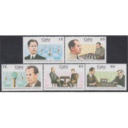Cuba 3566/70 1996 José Raúl Capablanca MNH Cuba 3566/70 1996 José Raúl Capablanca MNH