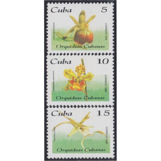 Cuba 3542/44 1996 Orquídeas Cubanas Flores Flowers MNH Cuba 3542/44 1996 Orquídeas Cubanas Flores Flowers MNH