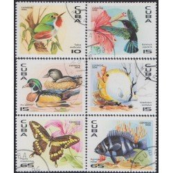 Cuba 3545/50 1996 Fayna Cubana Pájaros Peces Mariposas Patos usados Cuba 3545/50 1996 Fayna Cubana Pájaros Peces Mariposas Patos usados