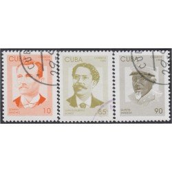 Cuba 3539/41 1996 Serafín Sánchez Juan G. Gómez Quintín Bandera usados Cuba 3539/41 1996 Serafín Sánchez Juan G. Gómez Quintín Bandera usados