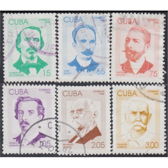 Cuba 3504/09 1996 José Martí Antonio Maceo Carlos M. Céspedes Calixto García Ignacio Agramonte Máximo Gómez usados