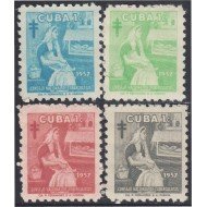 Cuba Beneficencia 32/35 1957 Consejo nacional de tuberculosis para la infancia MNH
