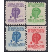 Cuba Beneficencia 20/23 1954 Consejo nacional de tuberculosis para la infancia MNH