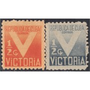 Cuba Beneficencia 6/7 1942/44 Victoria en beneficio a la Cruz Roja MNH